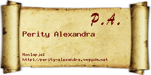 Perity Alexandra névjegykártya