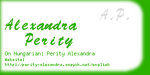 alexandra perity business card